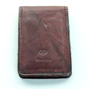 Vintage Rico Leather Magnetic Money Clip ID Credit Card Holder Wallet